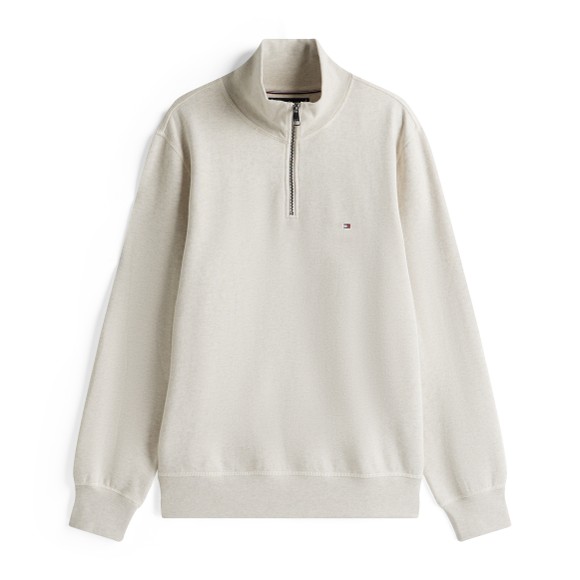 Tommy Hilfiger Mens Beige Essential Fleece 1/4 Zip