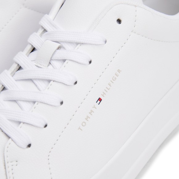 Tommy Hilfiger Mens White Court LTH Detail Essential Trainer