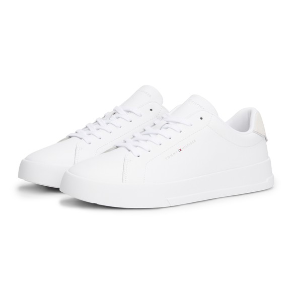 Tommy Hilfiger Mens White Court LTH Detail Essential Trainer main image