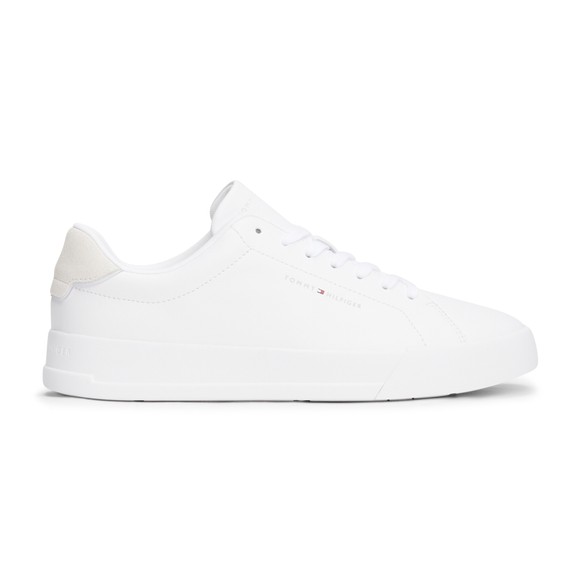 Tommy Hilfiger Mens White Court LTH Detail Essential Trainer