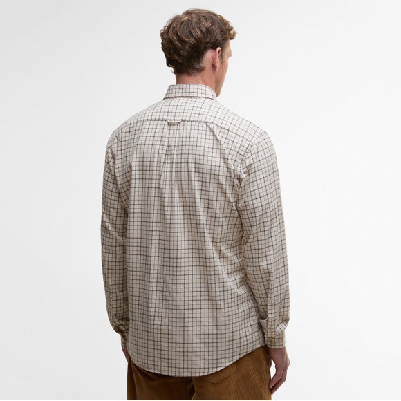 Barbour Lifestyle Mens White Bank Tattersall Regular Shirt main image