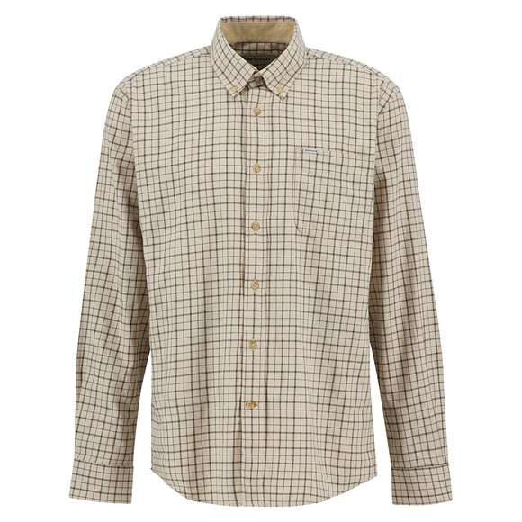 Barbour Lifestyle Mens White Bank Tattersall Regular Shirt main image