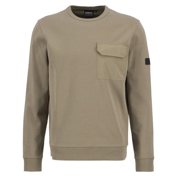 Barbour International Mens Grey Ilford Interlock Crew Neck Sweatshirt main image