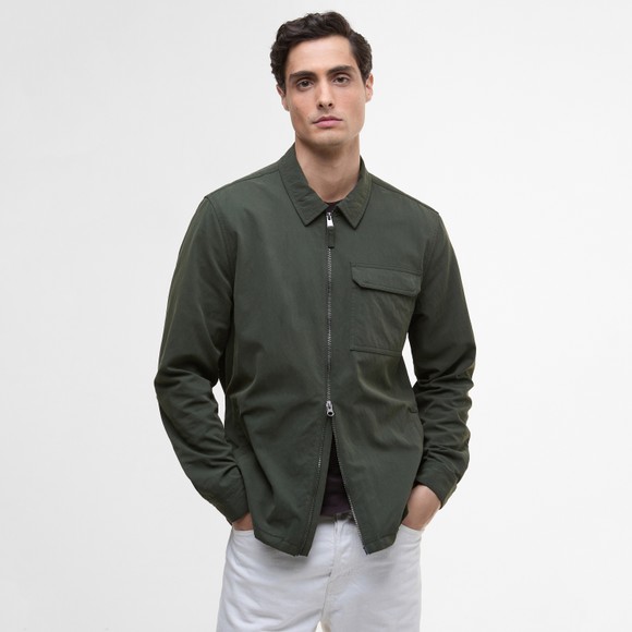 Barbour International Mens Green Maze Peached Overshirt main image