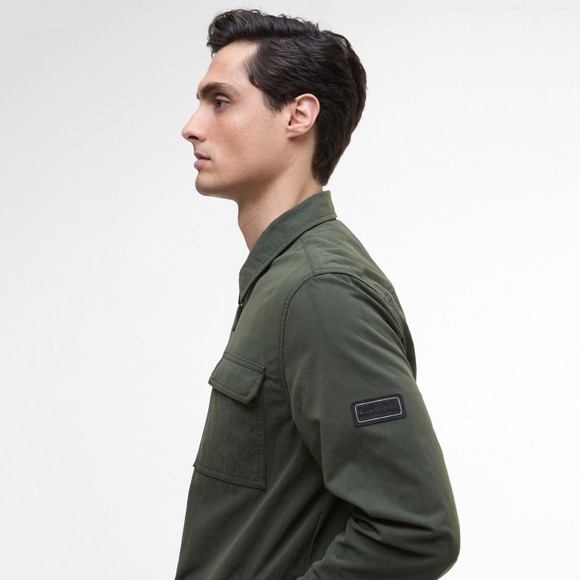Barbour International Mens Green Maze Peached Overshirt main image