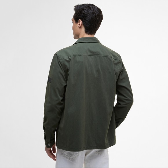 Barbour International Mens Green Maze Peached Overshirt main image