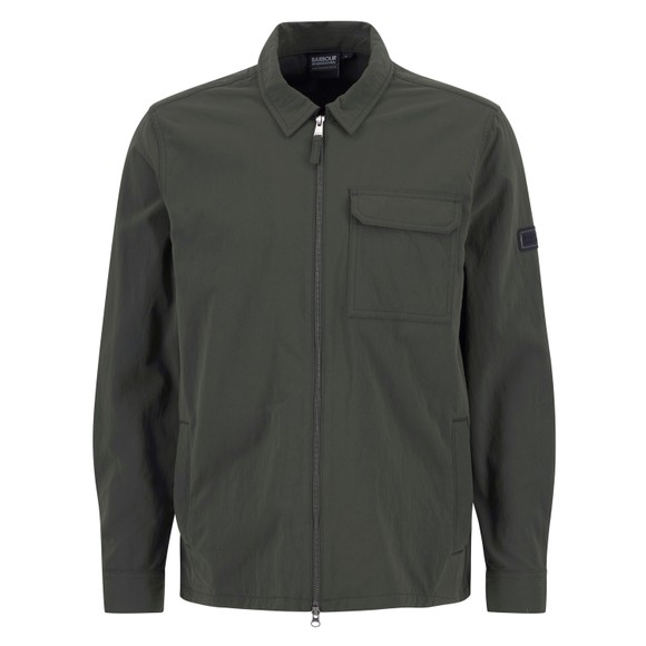 Barbour International Mens Green Maze Peached Overshirt main image