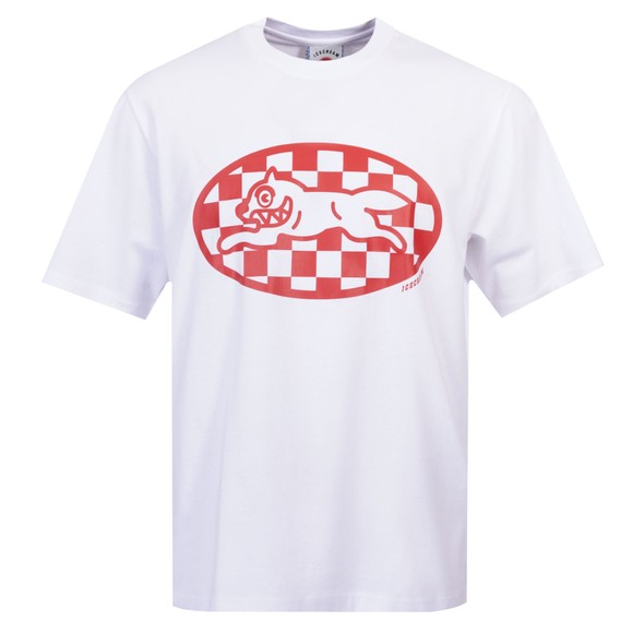 BBC Icecream Mens White Checker Running Dog T-Shirt main image