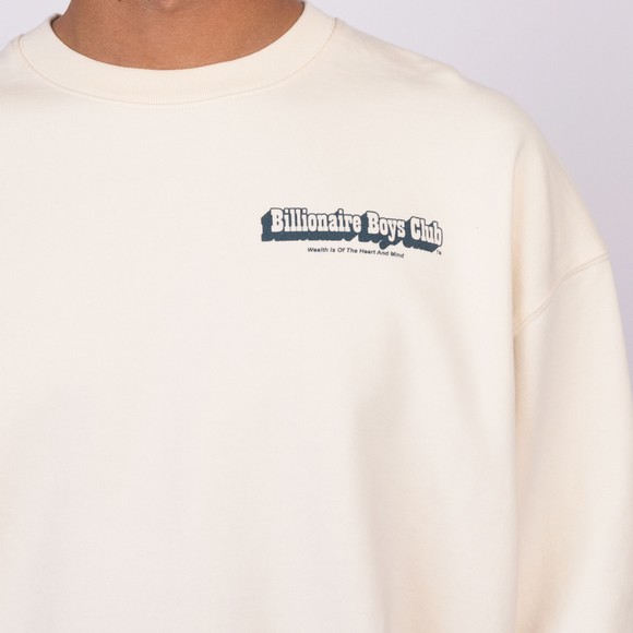 Billionaire Boys Club Mens Beige Souvenir Heavy Oversized Crewneck Sweatshirt main image