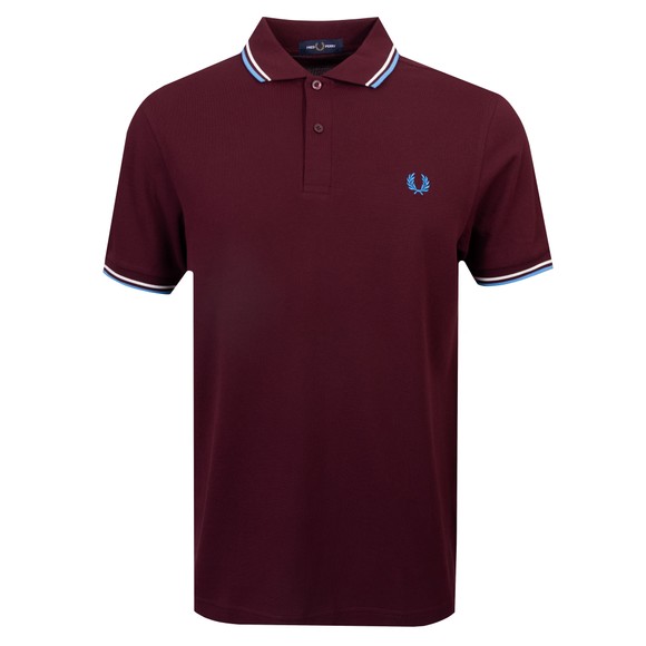 Fred Perry Mens Red Twin Tipped Polo Shirt main image