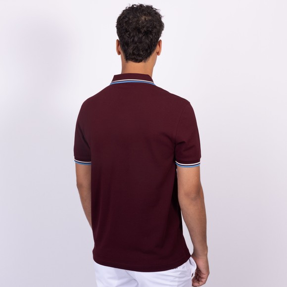 Fred Perry Mens Red Twin Tipped Polo Shirt main image