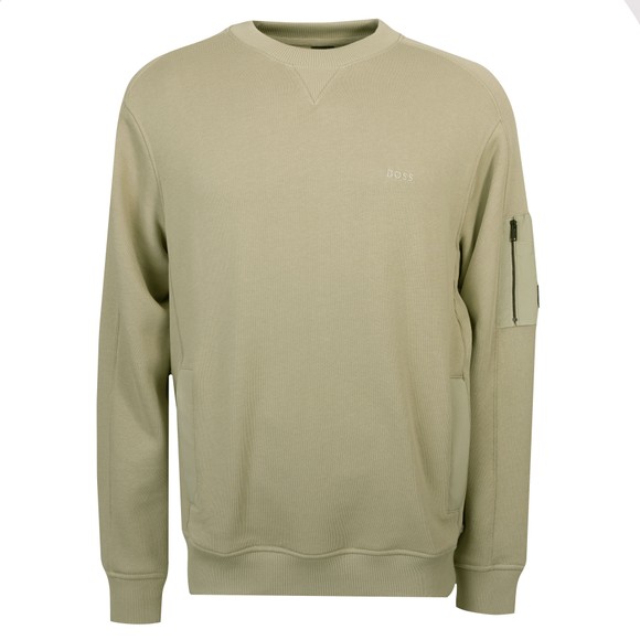 BOSS Mens Green Casual We Mixed Sweatshirt main image