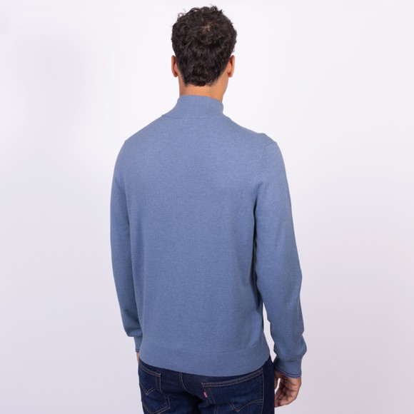 PS Paul Smith Mens Blue Zebra Half Zip Jumper main image