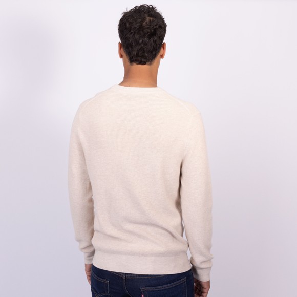 PS Paul Smith Mens Off-White Waffle Knit Crew Neck Jumper main image