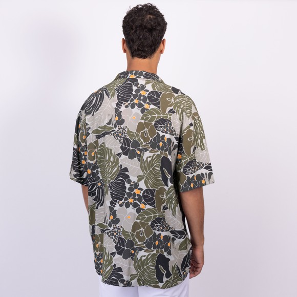 HUGO Mens Green Relaxed Beach Shirt main image