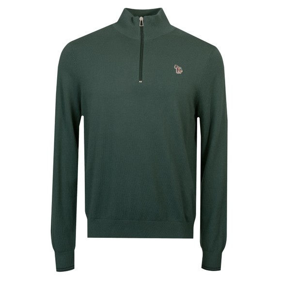 PS Paul Smith Mens Green Zebra Half Zip Jumper main image