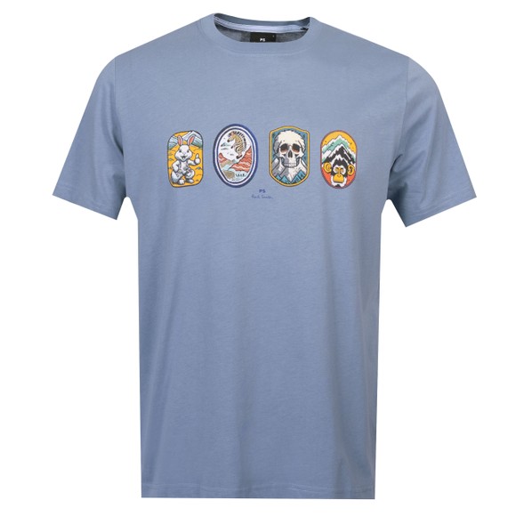 PS Paul Smith Mens Blue Badge Print T-Shirt main image