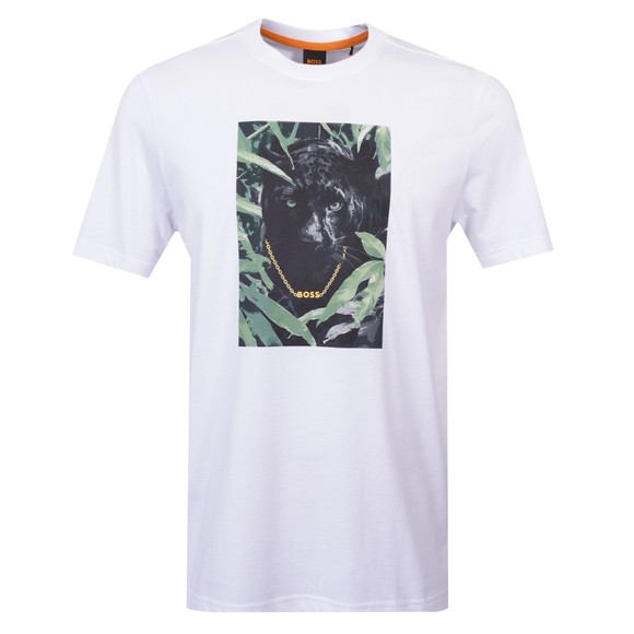 BOSS Mens White Casual Te Animali T Shirt main image