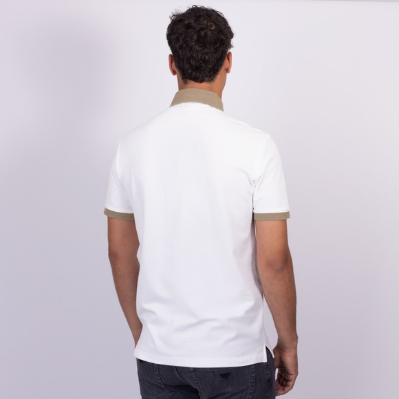 Emporio Armani Mens White Textured Collar Polo Shirt main image