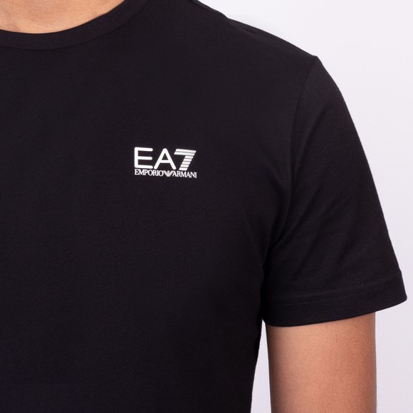 EA7 Emporio Armani Mens Black Pima Cotton Core Identity T-Shirt main image