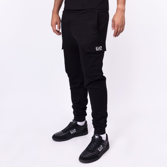 EA7 Emporio Armani Mens Black Cargo Pocket Jogger main image
