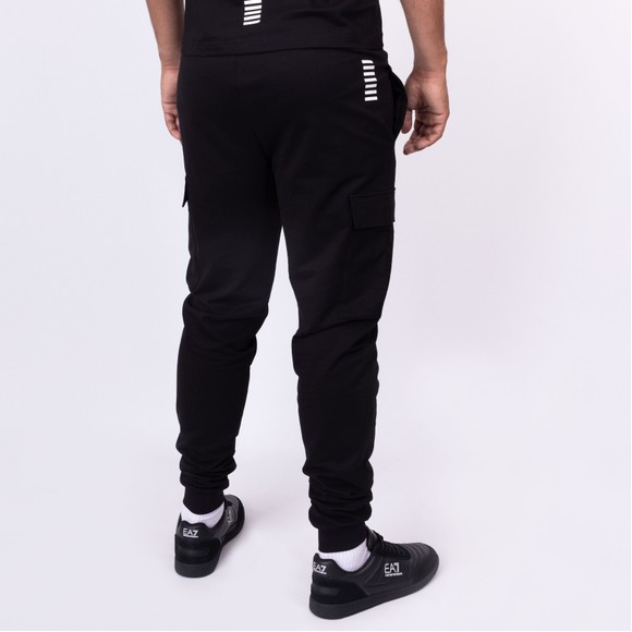 EA7 Emporio Armani Mens Black Cargo Pocket Jogger main image