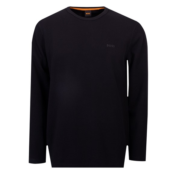 BOSS Mens Black Casual Tempesto Waffle Sweat main image