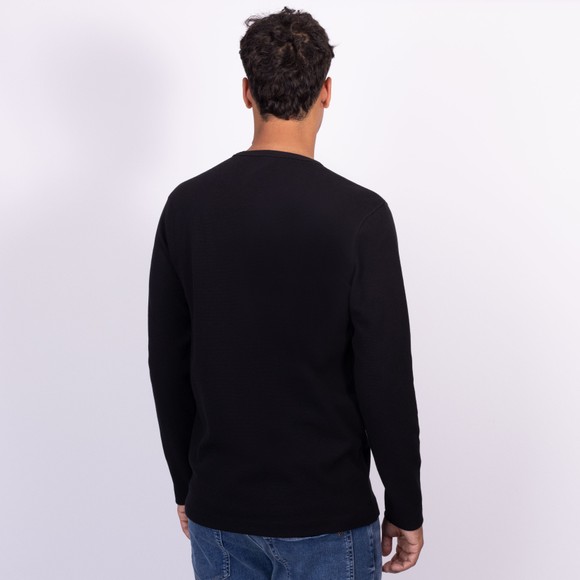 BOSS Mens Black Casual Tempesto Waffle Sweat main image