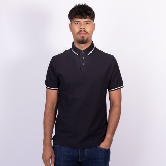 Emporio Armani Mens Blue Eagle Tipped Polo Shirt main image