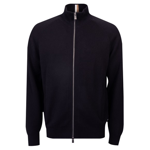 BOSS Mens Black H-Idino Knitted Full-Zip Jumper main image