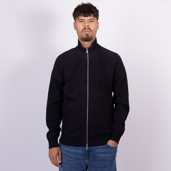 BOSS Mens Black H-Idino Knitted Full-Zip Jumper main image