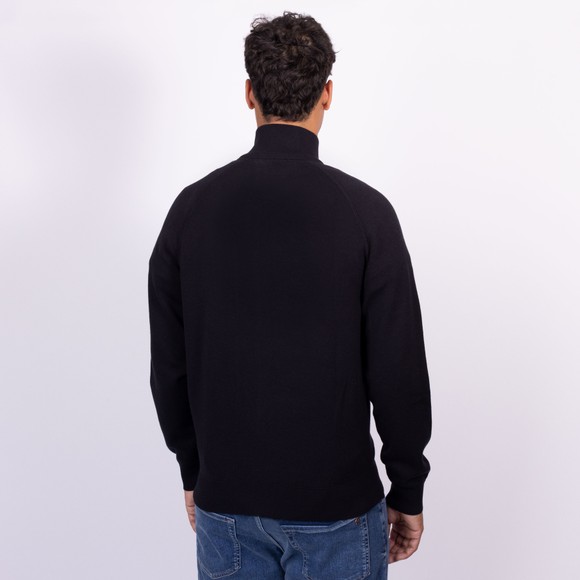 BOSS Mens Black H-Idino Knitted Full-Zip Jumper main image
