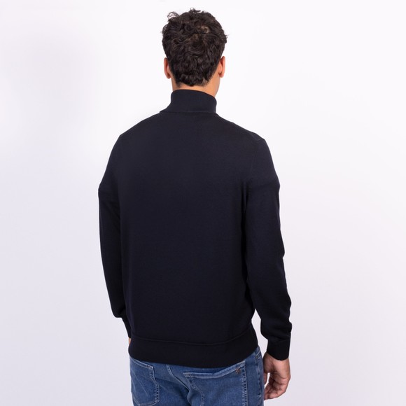 BOSS Mens Blue H-IIIario Textured Half Zip Sweatshirt main image