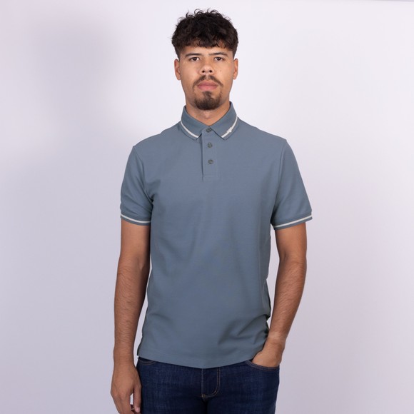 Emporio Armani Mens Blue Eagle Tipped Polo Shirt main image