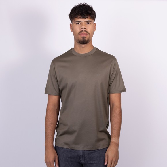 Emporio Armani Mens Grey Lycocell Crew T Shirt main image