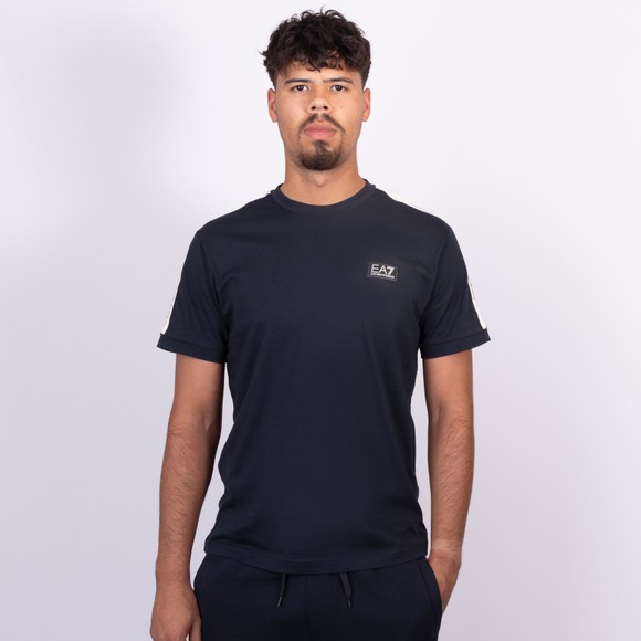 EA7 Emporio Armani Mens Blue Tape Logo Series T-Shirt main image