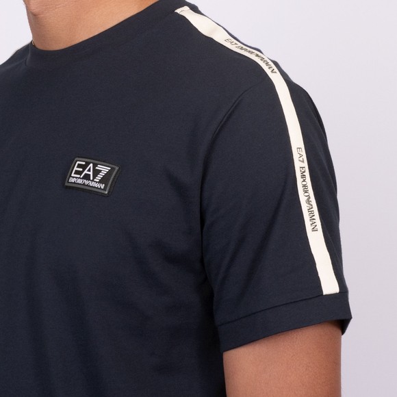 EA7 Emporio Armani Mens Blue Tape Logo Series T-Shirt main image