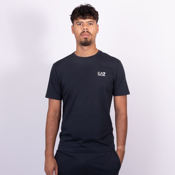 EA7 Emporio Armani Mens Blue Pima Cotton Core Identity T-Shirt main image