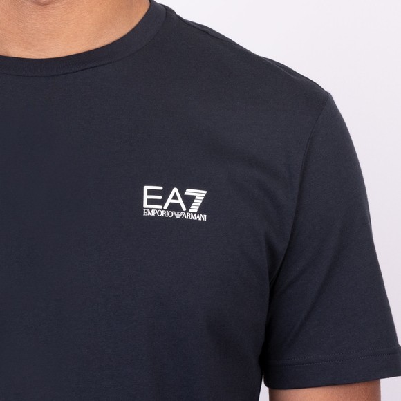 EA7 Emporio Armani Mens Blue Pima Cotton Core Identity T-Shirt main image