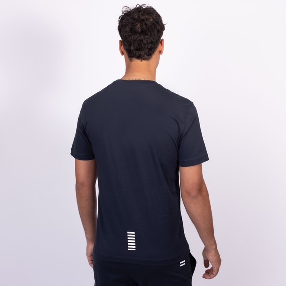 EA7 Emporio Armani Mens Blue Pima Cotton Core Identity T-Shirt main image