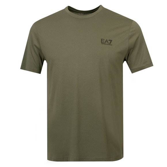 EA7 Emporio Armani Mens Green Pima Cotton Core Identity T-Shirt main image