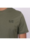 EA7 Emporio Armani Mens Green Pima Cotton Core Identity T-Shirt