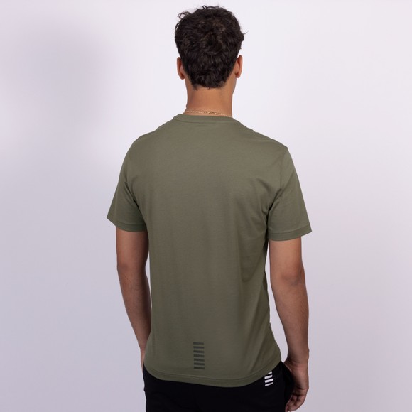 EA7 Emporio Armani Mens Green Pima Cotton Core Identity T-Shirt main image