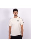 EA7 Emporio Armani Mens Off-White Tape Logo Series T-Shirt