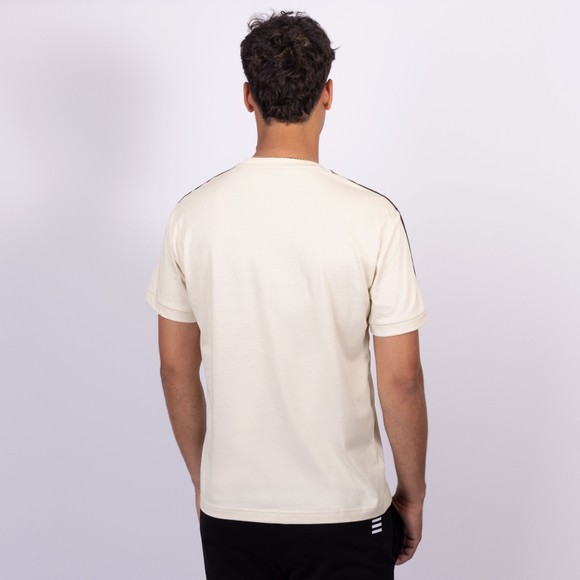 EA7 Emporio Armani Mens Off-White Tape Logo Series T-Shirt main image