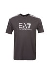EA7 Emporio Armani Mens Grey Train Lines T-Shirt