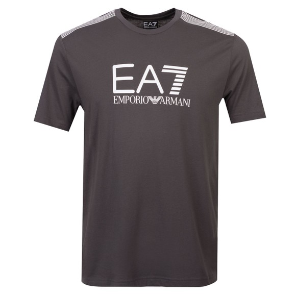 EA7 Emporio Armani Mens Grey Train Lines T-Shirt main image