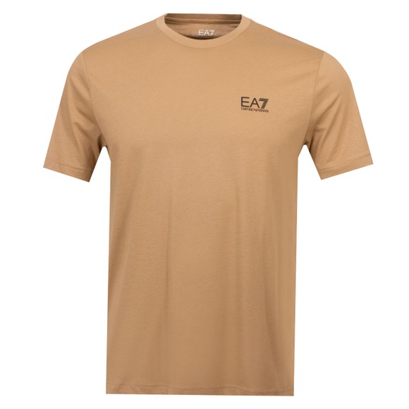 EA7 Emporio Armani Mens Beige Pima Cotton Core Identity T-Shirt main image