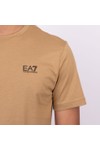 EA7 Emporio Armani Mens Beige Pima Cotton Core Identity T-Shirt