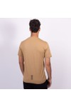 EA7 Emporio Armani Mens Beige Pima Cotton Core Identity T-Shirt